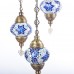 Authentic 3-Piece Ceiling Pendant Chandelier Mosaic Lamp Dome Set Helix